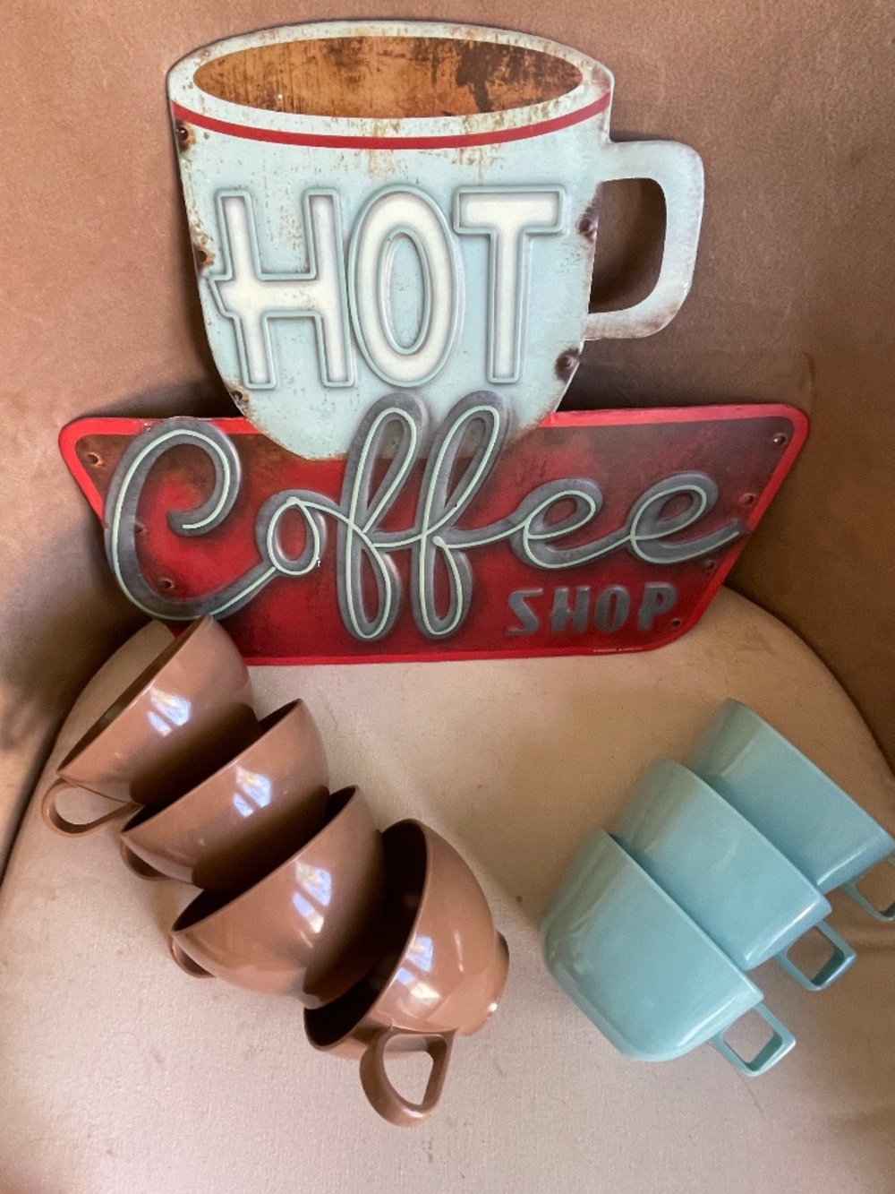 50's Vintage Style Coffee Shop Tin Wall Sign - Picture 9 of 9
